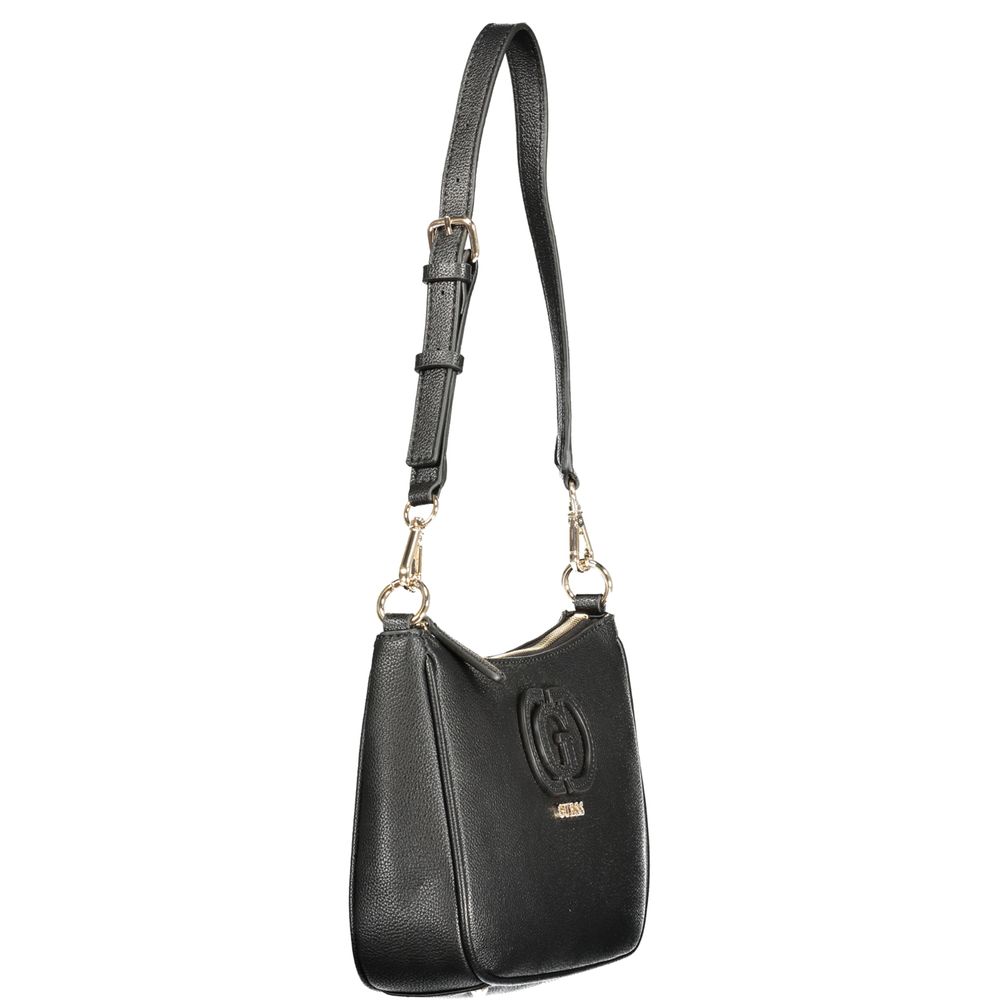 Schwarze Damenhandtasche aus Polyurethan