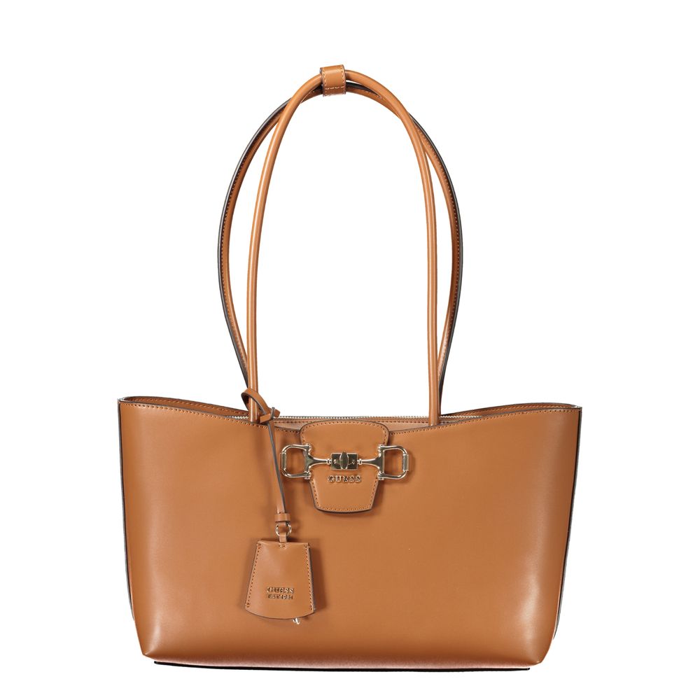 Braune Polyurethan Damenhandtasche