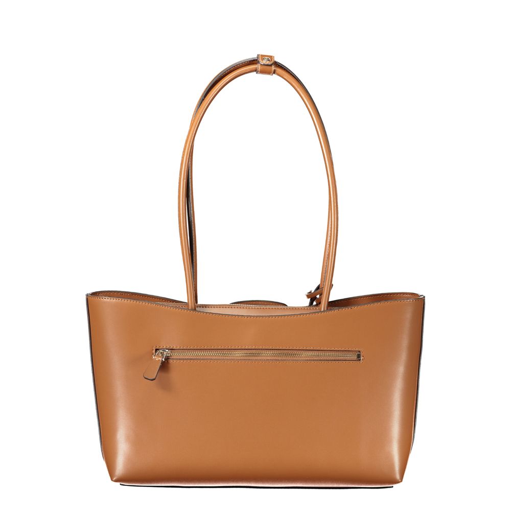 Braune Polyurethan Damenhandtasche