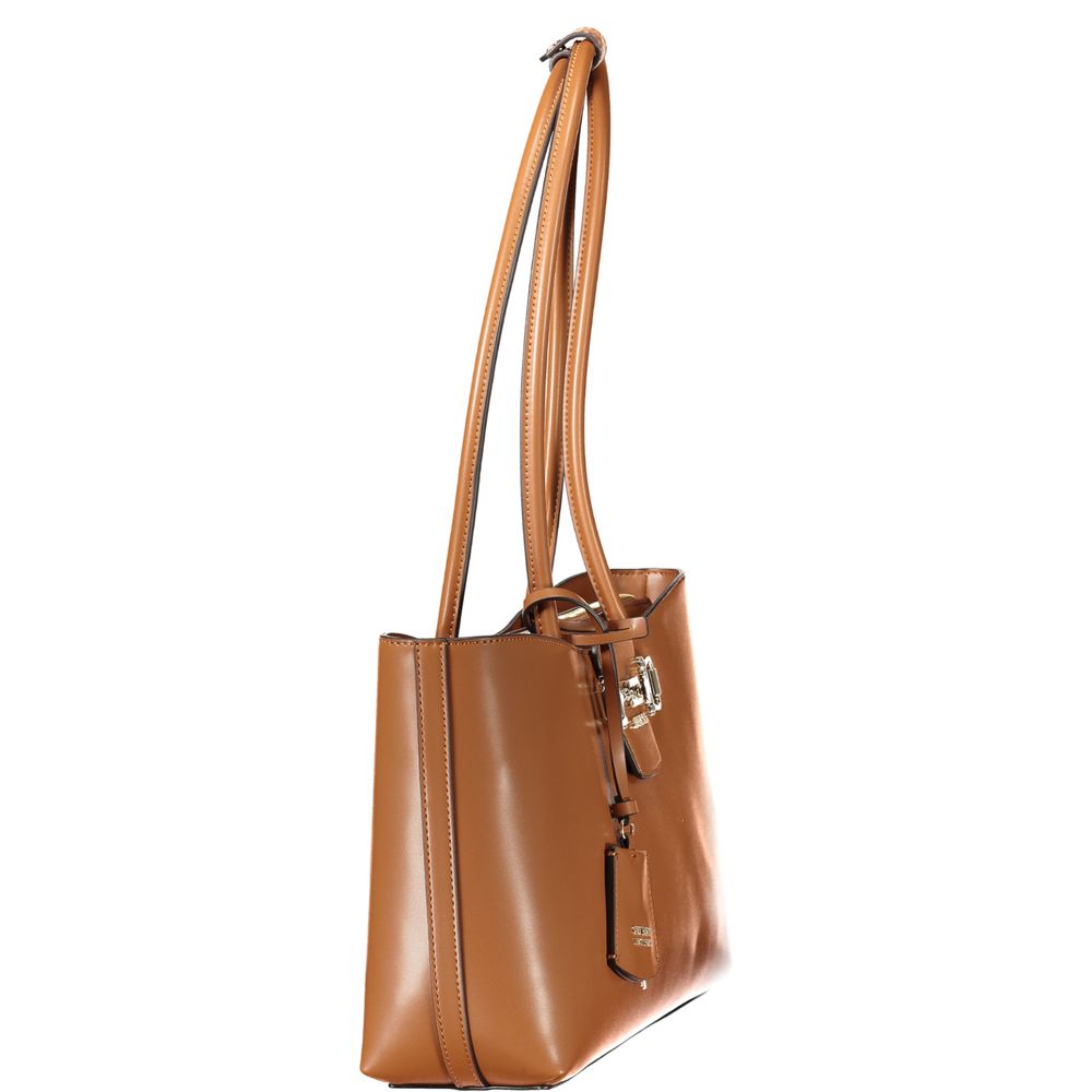 Braune Polyurethan Damenhandtasche