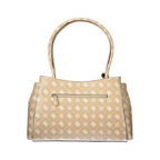 Beige Polyurethan Damen-Handtasche