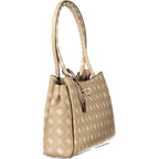 Beige Polyurethan Damen-Handtasche
