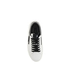 White Calf Leather Bos Taurus Low Top Sneakers