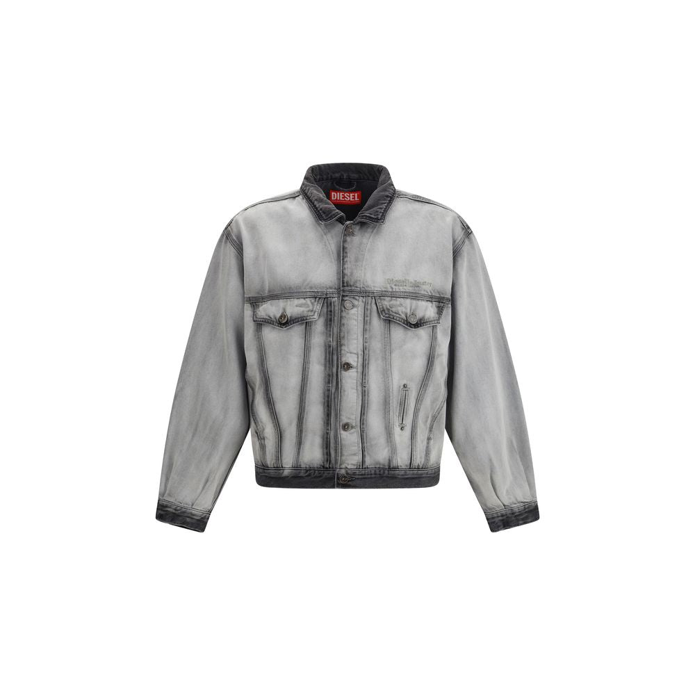 Graue Jeansjacke aus Baumwolle