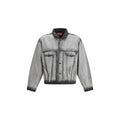 Graue Jeansjacke aus Baumwolle