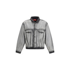Graue Jeansjacke aus Baumwolle