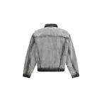 Graue Jeansjacke aus Baumwolle