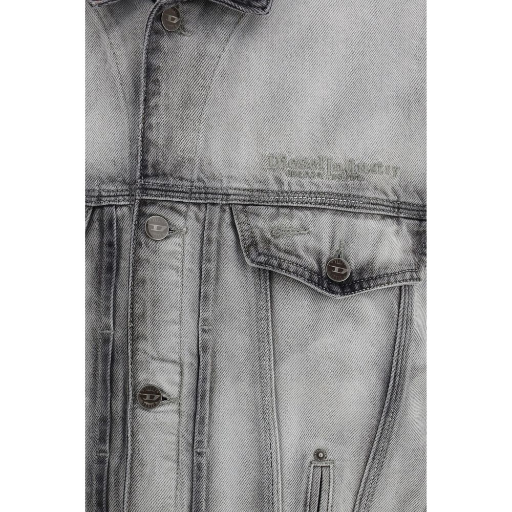 Graue Jeansjacke aus Baumwolle