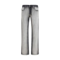 Graue Bootcut-Jeans aus Baumwolle