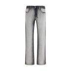 Graue Bootcut-Jeans aus Baumwolle