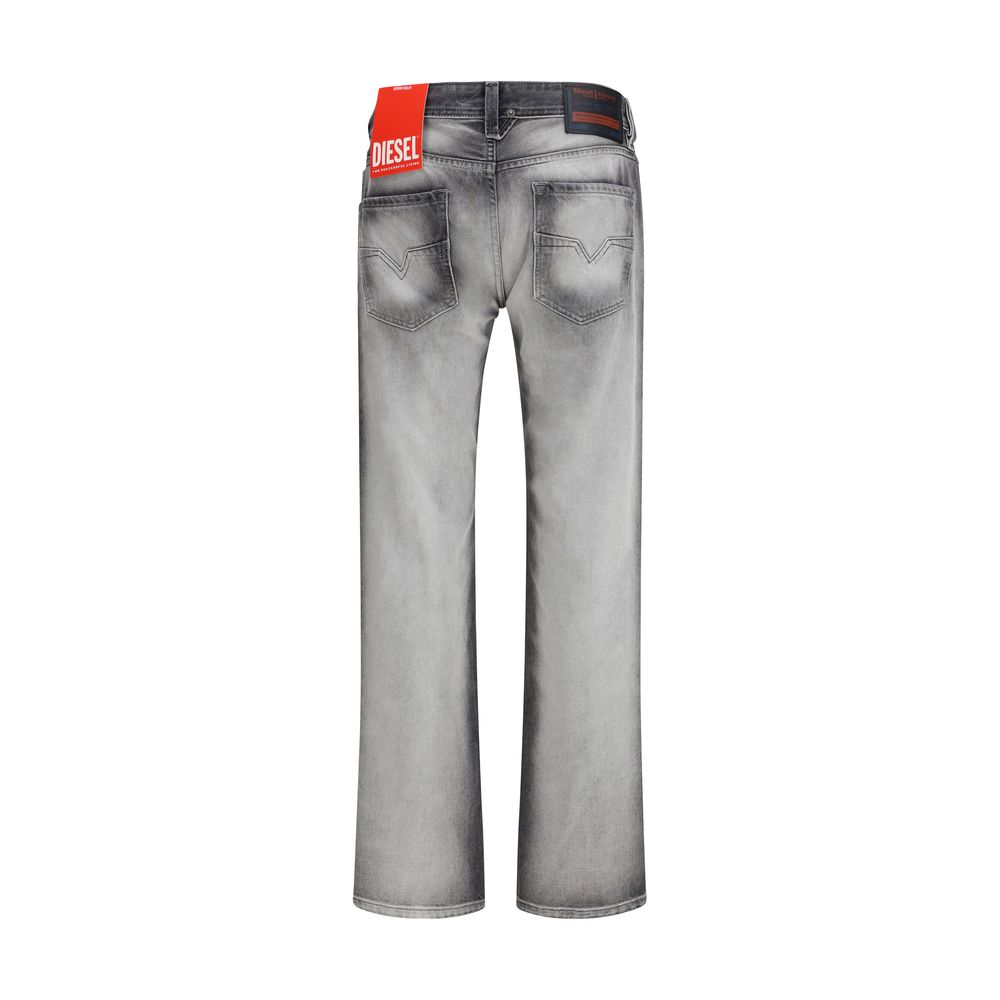Graue Bootcut-Jeans aus Baumwolle
