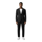 Black Cotton Two-Piece Suit