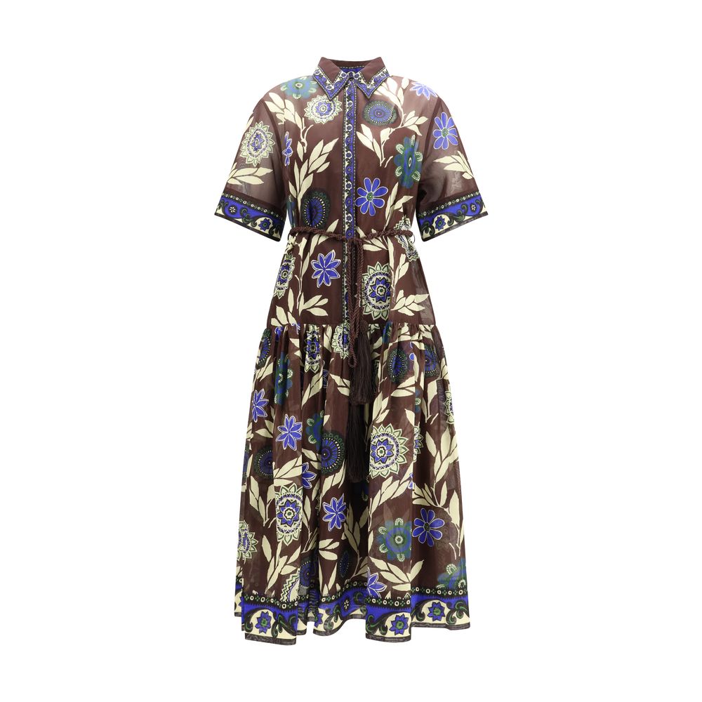 Braunes Freizeitkleid aus Baumwolle