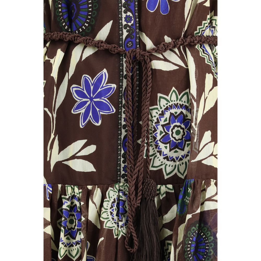 Braunes Freizeitkleid aus Baumwolle