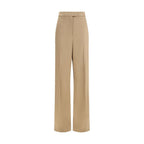 Beige Seidenhose