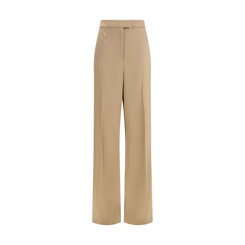 Beige Seidenhose