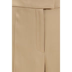 Beige Seidenhose