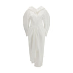 White Cotton Casual Dress
