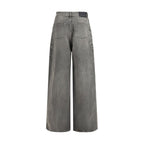 Gray Cotton Jeans Denim