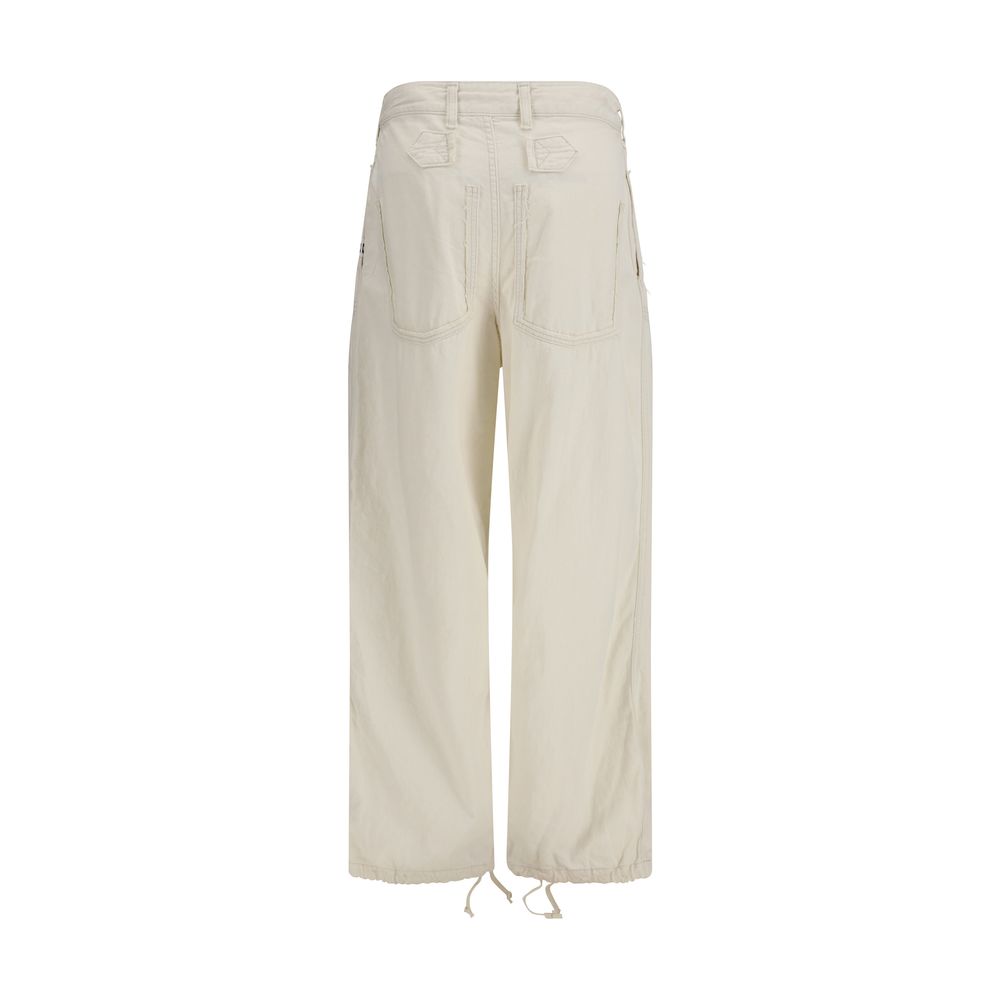 Weiße Freizeit-Baumwollhose