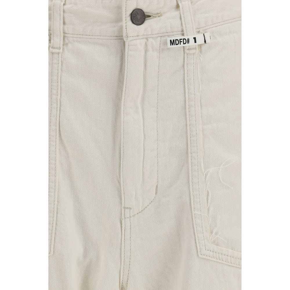 Weiße Freizeit-Baumwollhose