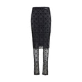 Black Recycled Polyamide Midi Skirt