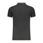 Black Cotton Men Polo Shirt