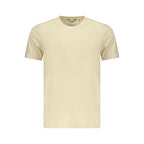 Beige Cotton Men T-Shirt