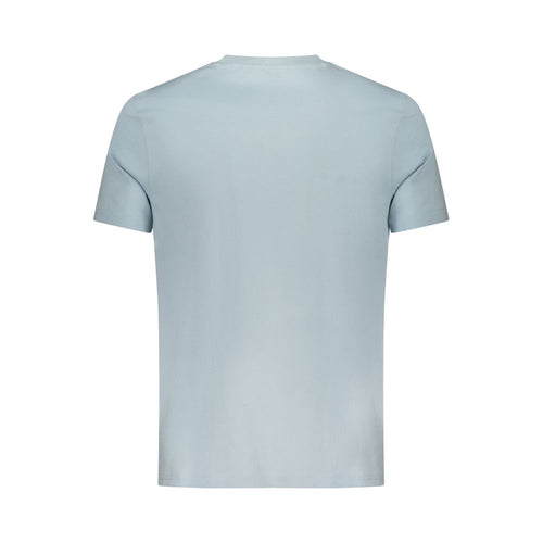 Light Blue Cotton Men T-Shirt