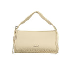 Beige Polyurethan-Damenhandtasche