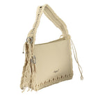 Beige Polyurethan-Damenhandtasche