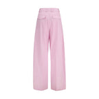 Multicolor Cotton Casual Pants