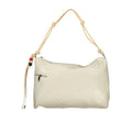 Ecru Polyurethane Women's Handbag