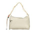 Ecru Polyurethane Women's Handbag