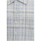 Blue Cotton Pattern Shirt
