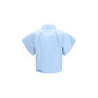 Blue Viscose Shortsleeve Shirt