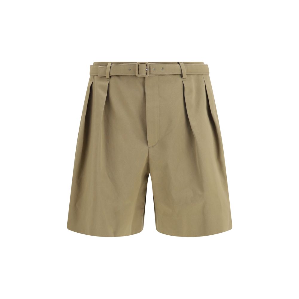Bermudas aus beiger Baumwolle