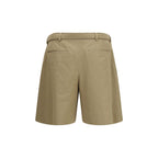 Bermudas aus beiger Baumwolle
