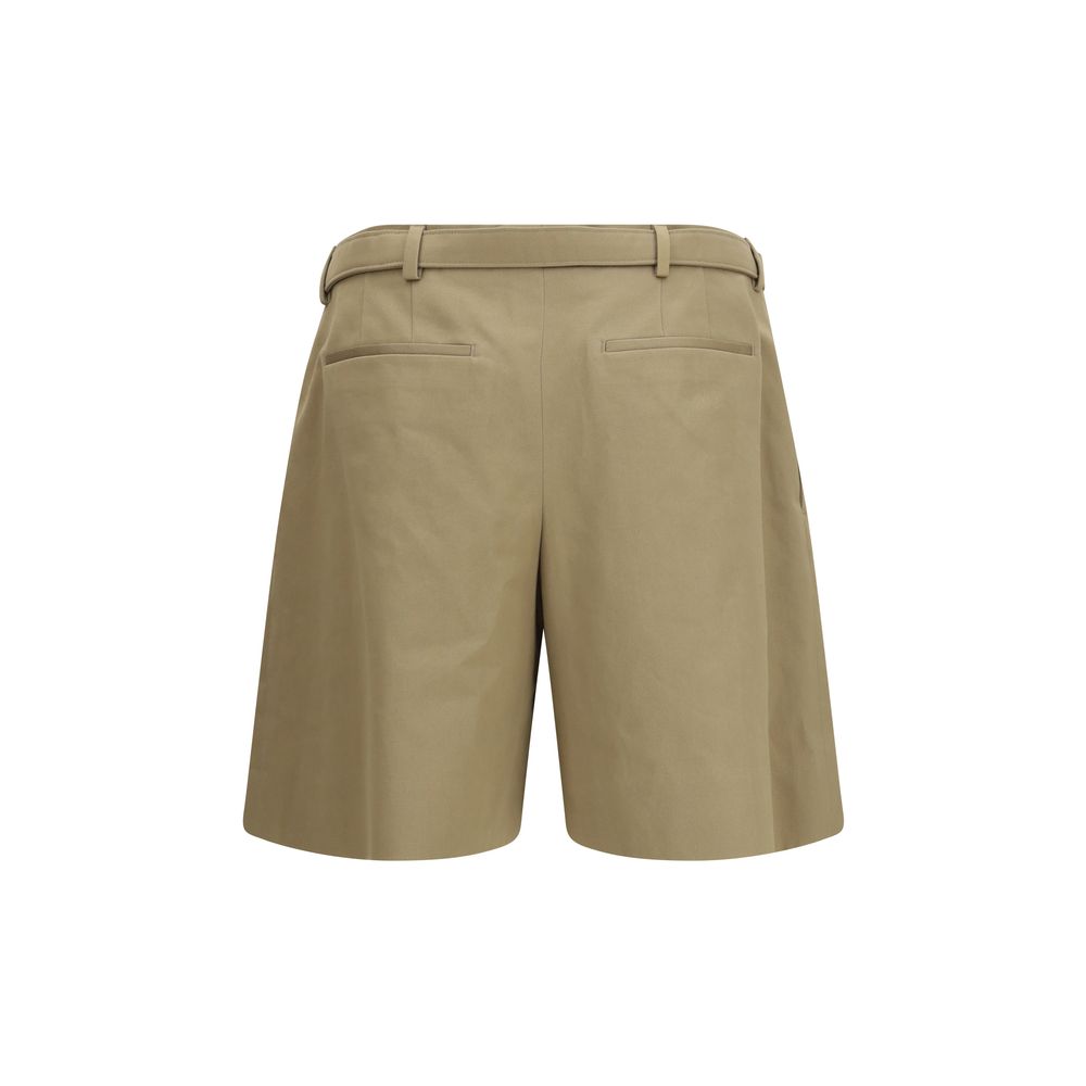 Bermudas aus beiger Baumwolle