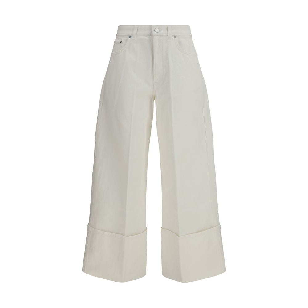 White Cotton Denim Jeans