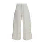White Cotton Denim Jeans