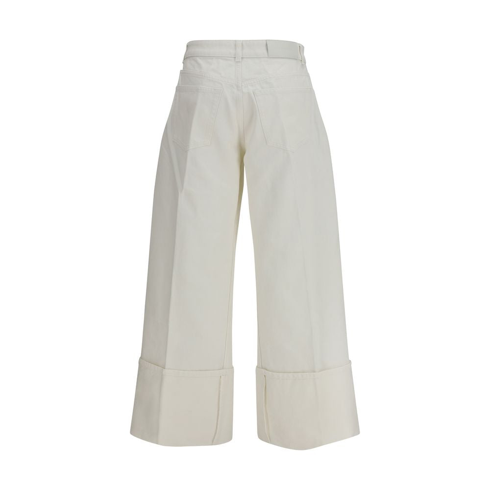 White Cotton Denim Jeans