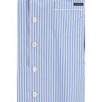 Blue Cotton Short-sleeved Shirt