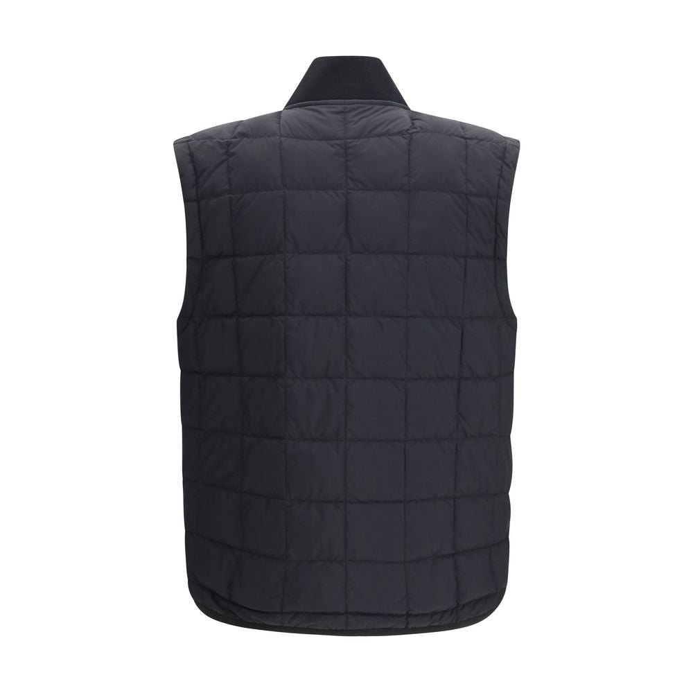 Gilet nero in nylon senza maniche