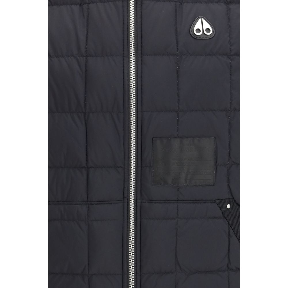 Gilet nero in nylon senza maniche