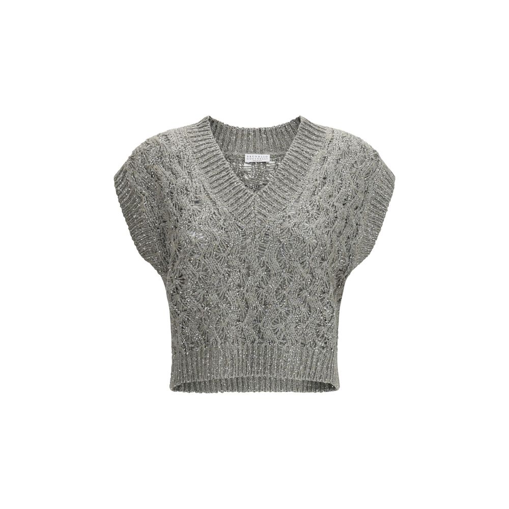 Bicolor-Seiden-Sweatshirt