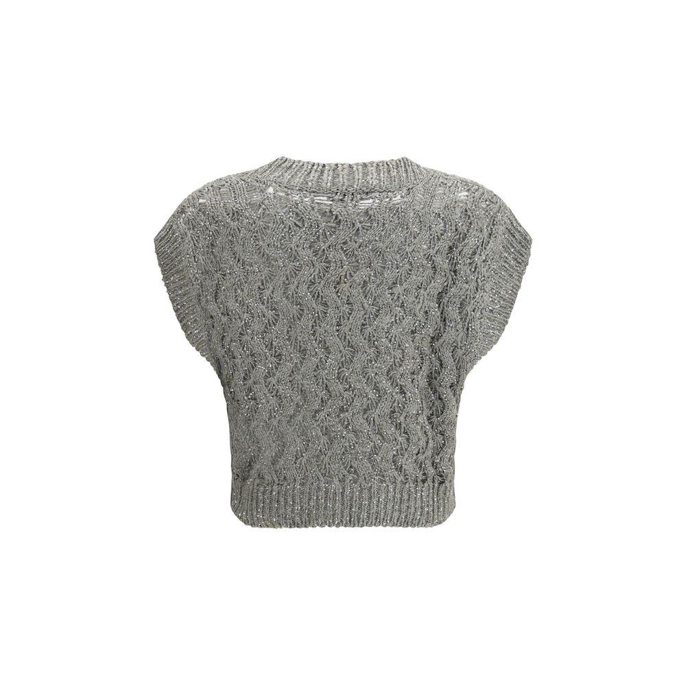 Bicolor-Seiden-Sweatshirt