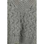 Bicolor-Seiden-Sweatshirt