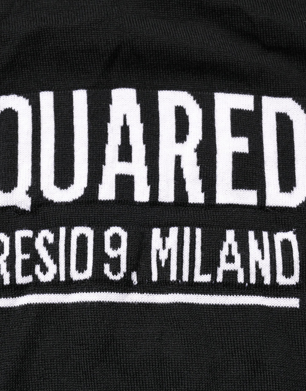 Schwarzer Logo Strickpullover mit Rundhalsausschnitt für Herren