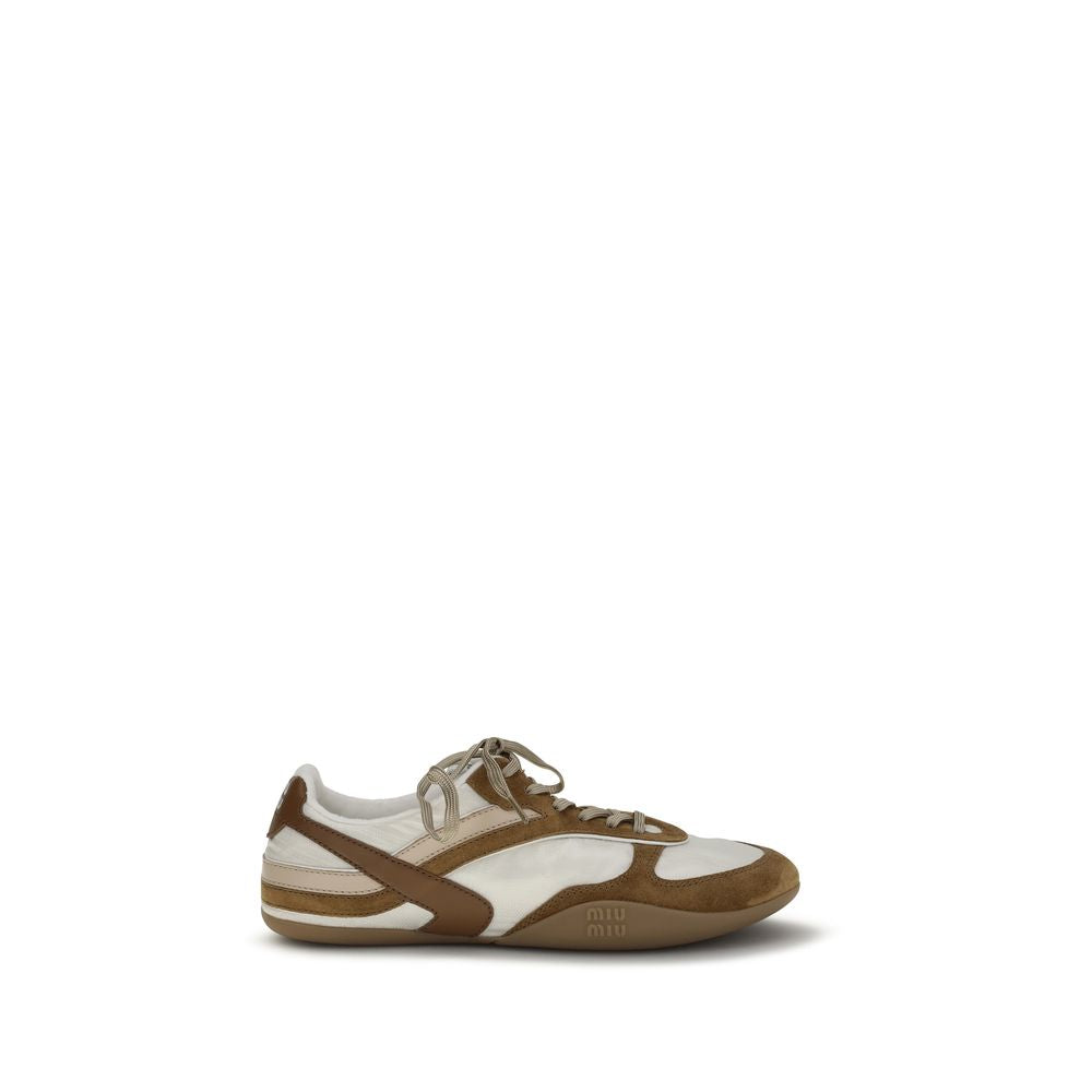 Mehrfarbige Kalbsleder-Sportschuhe